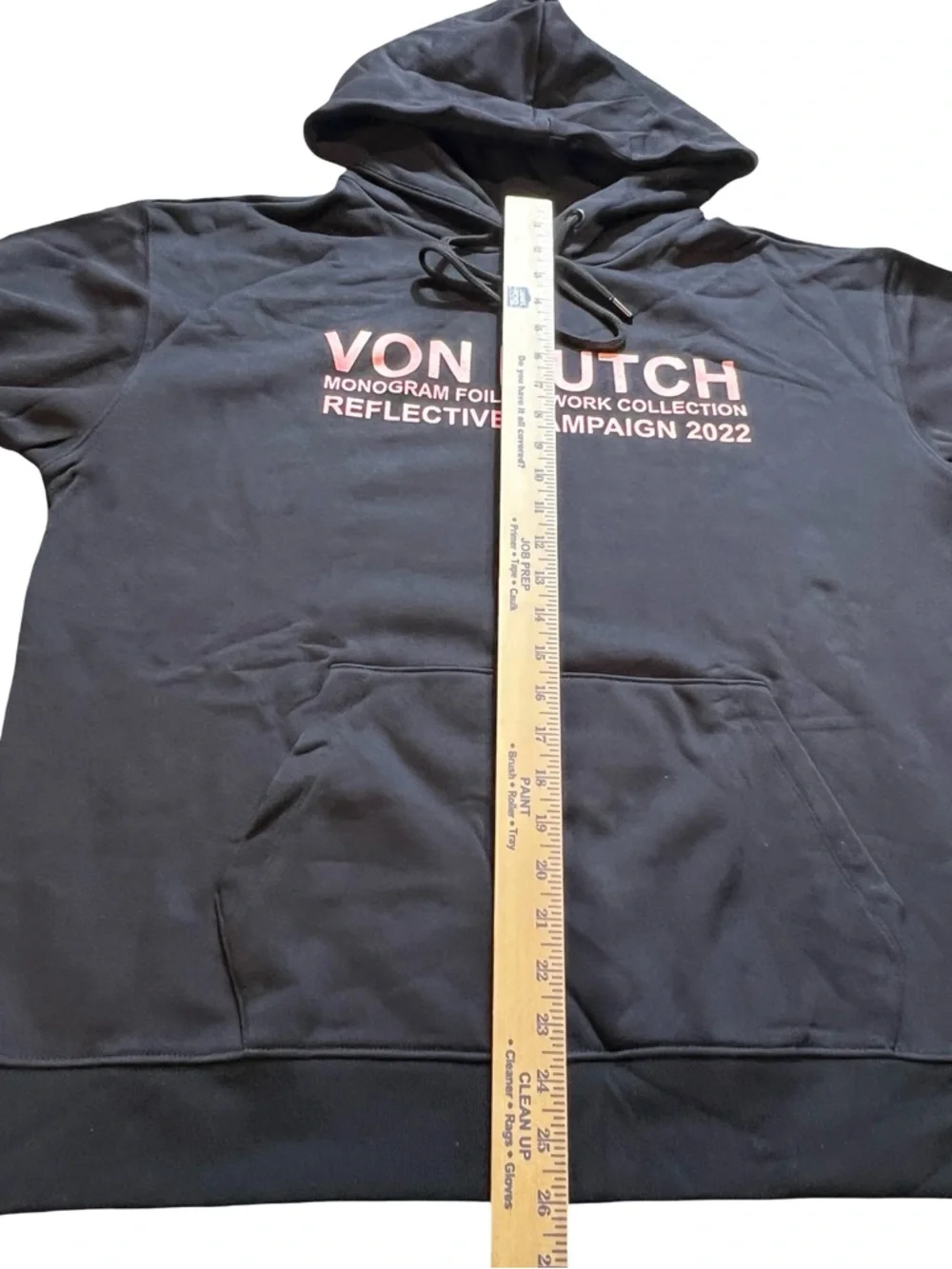 Von‎ Dutch Paris black Hoodie pink Reflective Campaign 2022 graphic men’s Large